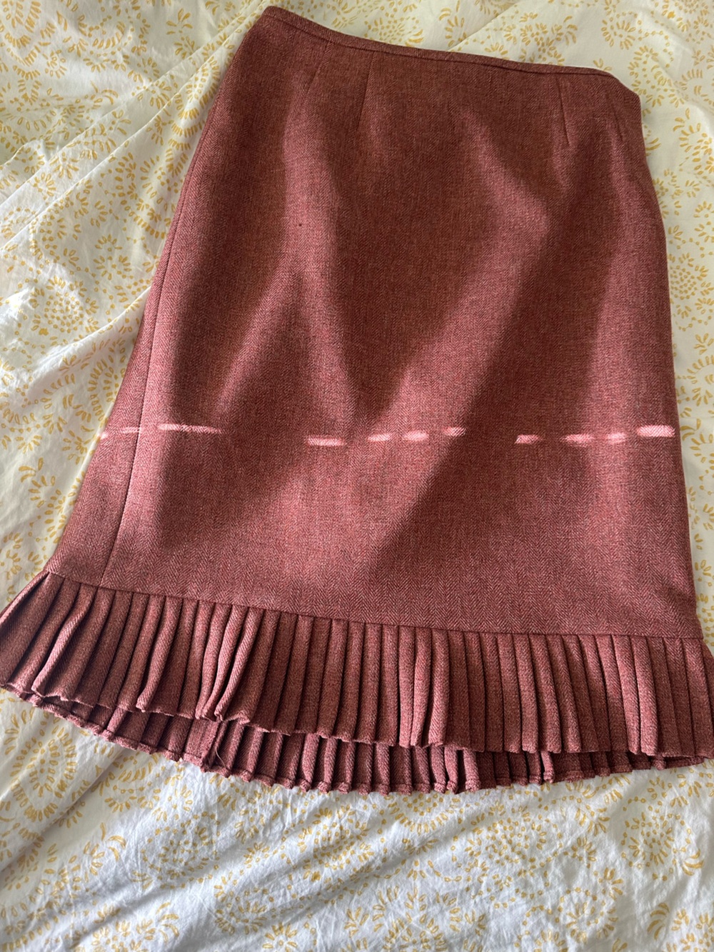 Vintage pink herringbone LeSuit petite skirt